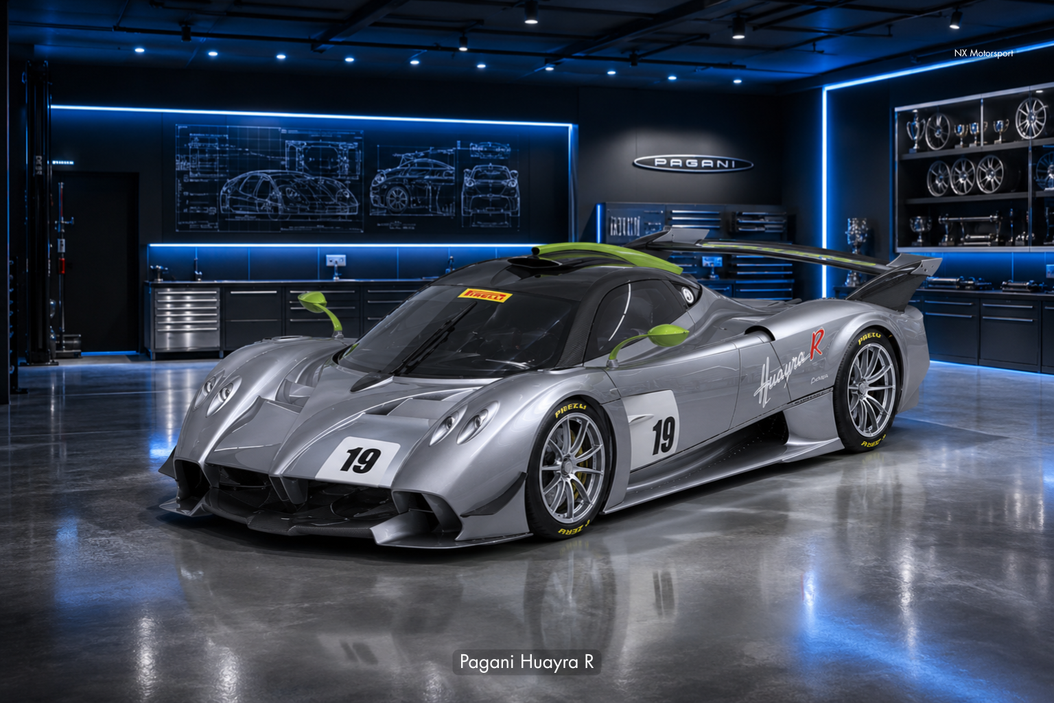 Pagani Huayra R – Neon Garage Edition
