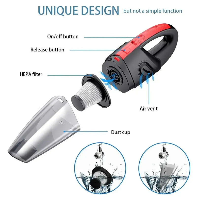 NX Motorsport™ Portable Wireless Car Vacuum