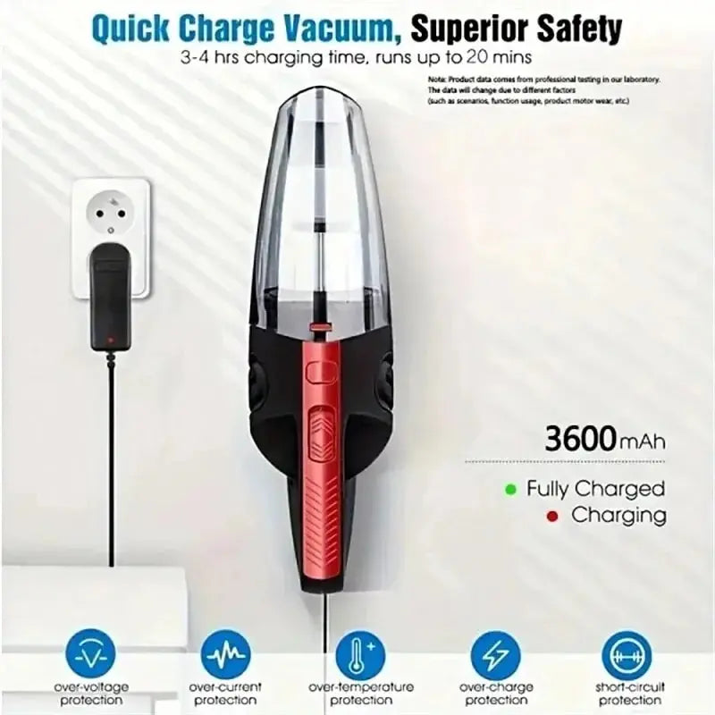 NX Motorsport™ Portable Wireless Car Vacuum